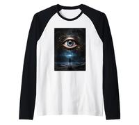 Galaxy Eyeball en el espacio | Fantasy Sci Fi Camiseta Manga Raglan
