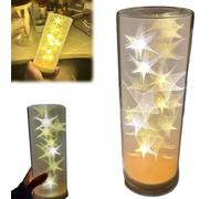 Galaxy Glint Table Lamp Cozy DIY Star Projector Lamp Kit, Finished Soft Warm Glow Night Light, Handmade Star-Shaped Night Light for Bedroom Décor