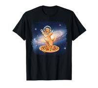 Galaxy Golden Retriever Dog Astronaut Pizza Space Animal Camiseta