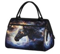 Galaxy Horses - Bolsa de viaje para mujeres, hombres, niños y niñas, bolsa de fin de semana, para noche, 24 L, para deportes, gimnasio, yoga, color, Big, Organizador de bolsas