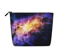 Galaxy in The Universe - Bolsa organizadora de viaje para mujer, bolsa de cosméticos de cáñamo falso, gran capacidad, con cremallera