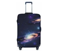 Galaxy in The Universe - Funda protectora elástica de doble cara para maleta, universal, protector de equipaje único, Black, L