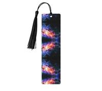 Galaxy in The Universe - Marcapáginas rectangular de madera natural con borlas, regalos para hombres y mujeres