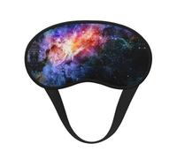 Galaxy in The Universe Print Sleep Solution - Máscara opaca para dormir con orejeras - Viajes Yoga Meditación