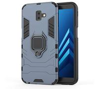 Galaxy J6 Plus Funda, CHcase 2in1 Armadura Combinación A Prueba de Choques Heavy Duty Escudo Cáscara PC + TPU con Soporte Magnetic Car Mount Case Cover para Samsung Galaxy J6 Plus -Black Plus Gray