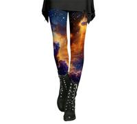 Galaxy Leggings Mujer Pantalones de Yoga Seda Láctea Cómodos Individualidad Pantalones Deportivos Clásicos Térmicos de Secado Rápido Pantalones de Running Fitness Deportivos Suave Leggins
