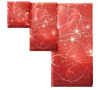 Galaxy Love Heart - Juego de 3 toallas de baño románticas para hotel, spa y baño