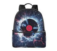 Galaxy Music Record Mochila para mujeres y hombres, mochila escolar para adolescentes, mochila informal para la universidad, viajes y trabajo