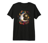 Galaxy Night Sky Moon Lunar Stars Sun Love Camiseta Premium