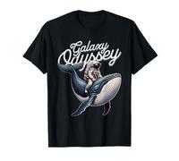 Galaxy Odyssey Astronaut Riding Cosmic Whale Art Camiseta