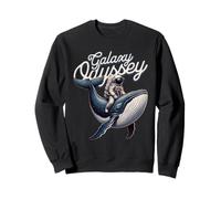 Galaxy Odyssey Astronaut Riding Cosmic Whale Art Sudadera