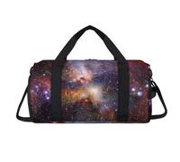 Galaxy Outer Space - Bolsa deportiva con compartimento para zapatos, estampado de galaxia, para fin de semana, viajes, gimnasio, organizador de equipaje para mujeres, hombres, niños y niñas