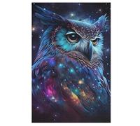 Galaxy Owl - Rompecabezas de madera de 1000 piezas, para adultos y niño, colección Challenge, Puzzles imposibles, impresión de alta calidad, 78 x 53 cm