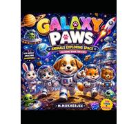 Galaxy Paws: Animals Exploring Space: Fun Space Animals Coloring Book for Boys & Girls Ages 4-8 | Cute Astronaut Animals, Rockets, Planets, Galaxies & Cosmic Adventures