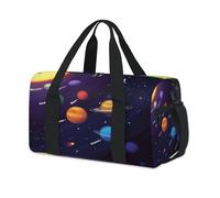 Galaxy Planet Cosmos - Bolsa deportiva de lona para fin de semana, bolsa de viaje informal, para viajes, gimnasio, para niños, niñas, niños, mujeres y hombres