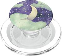Galaxy Purple Moon Phase Star Mystic Forest Green Celestial PopSockets PopGrip para MagSafe