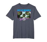 Galaxy Quest Cute But Deadly Camiseta, Hombre Tallas Grandes, Azul Jaspeado, 2X Alto