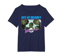 Galaxy Quest Cute But Deadly Camiseta, Mujer Tallas Grandes, Azul Marino, 5XL Grande