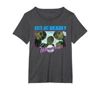 Galaxy Quest Cute But Deadly Camiseta, Mujer Tallas Grandes, Jaspeado Oscuro, 1XL Grande