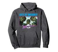 Galaxy Quest Cute But Deadly Sudadera con Capucha, Unisex para Adultos, Jaspeado Oscuro, M