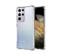 Galaxy S21 Ultra Case Crystal Clear Shockproof Bumper Protective Phone Back Cover for Samsung S21 Ultra 5G TPU Slim Flexible Skin for Men Women Rubber