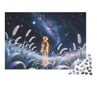 Galaxy Silhouette Puzzle 1000 Piezas Material Reciclado Dreamy Night Puzzles for Chico & Chica A Partir de 6 Años Divertido and Challenging Juego Familiar Activity 52x38cm/1000Ps