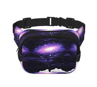 Galaxy Space Art Print - Riñonera elegante y práctica, ajustable, perfecta para viajes y actividades al aire libre, Black, Talla única