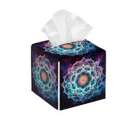Galaxy Space Boho Mandala - Funda cuadrada impermeable de PVC para pañuelos de papel facial, dispensador de papel facial para el hogar, oficina, baño, coche, mesa, mesita de noche, tocador
