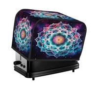 Galaxy Space Boho Mandala - Funda para tostadora de 2 rebanadas, tela Oxford protectora impermeable, cubierta antipolvo para electrodomésticos de cocina pequeños con bolsillo para tostador, horno
