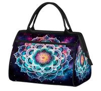 Galaxy Space - Bolsa de deporte de viaje con mandala bohemio para mujeres y hombres, bolsa de lona impermeable de gran capacidad, bolsa de transporte para gimnasio, viajes, actividades al aire libre