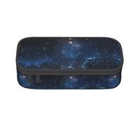 Galaxy Space. Estuche para lápices impreso, estuche de gran capacidad, bolsa de maquillaje multiusos con cremallera, Black, Talla única, Neceser