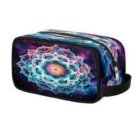 Galaxy Space - Neceser de viaje con diseño de mandala bohemio, bolsa de maquillaje de poliéster impermeable para hombres, mujeres y niños, organizador portátil para baño, gimnasio, vacaciones