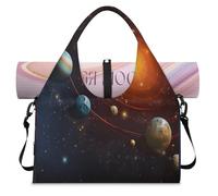 Galaxy Space Planet - Bolsa deportiva con compartimento para zapatos, fin de semana, bolsa de equipaje para gimnasio, yoga, viajes, color, L, Bolsa de viaje