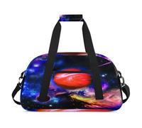 Galaxy Space Planet - Bolsas de lona para niñas y niños, bolsa de viaje Galaxy Overnight Weekender 24L Sport Gym Duffel Bag Practice Tote Bag, color, 24 L, Organizador de bolsas