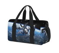 Galaxy Space Shuttle Space Station - Bolsas de lona deportivas para niños, niñas, niños, mujeres y hombres, bolsa de viaje para fin de semana, bolsa de viaje informal para llevar al gimnasio