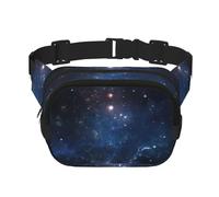 Galaxy Space Starry Sky Print - Riñonera elegante y práctica, ajustable, perfecta para viajes y actividades al aire libre, Black, Talla única