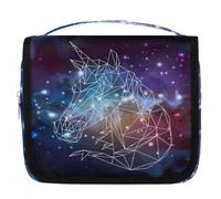 Galaxy Space Unicorn - Neceser de viaje para mujeres, hombres, niños y niñas, bolsa de lavado para colgar artículos de tocador, cosméticos y organizador de maquillaje, color, L, Organizador de bolsas