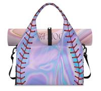 Galaxy Sports - Bolsa de lona deportiva con compartimento para zapatos, sóftbol, abstracto, para fin de semana, bolsa de equipaje para gimnasio, yoga, viajes, color, L, Bolsa de viaje