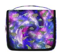 Galaxy Star - Neceser de viaje para mujeres, hombres, niños y niñas, diseño de galaxia linda dinosa, bolsa de cosméticos de maquillaje, bolsa de lavado colgante, bolsa de aseo organizadora de