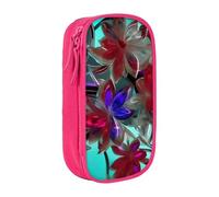 Galaxy Starry Space - Bolsa de almacenamiento de tela Oxford estrellada color morado - Estuche duradero con cremallera, ideal para viajes, Vitral de flores 1, Talla única