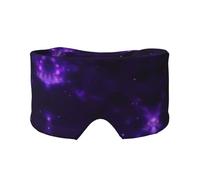 Galaxy Starry Space - Orejeras transpirables y ajustables para dormir con estampado de estrellas moradas para hombres y mujeres, para yoga, viajes