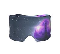 Galaxy Starry Space - Orejeras transpirables y ajustables para dormir con estampado de estrellas moradas para hombres y mujeres, para yoga, viajes