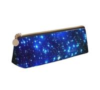 Galaxy Stars - Estuche para cosméticos con diseño triangular de gran capacidad, con cremallera, para herramientas de escritura