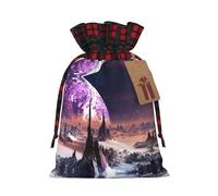 Galaxy Stars Hills - Bolsas de regalo reutilizables para regalos de Navidad, cumpleaños, fiestas, festividades