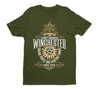 Galaxy Tees Camiseta retro de manga corta para hombre de Winchester Brothers Family Business, verde (Military Green), 50