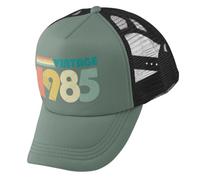 Galaxy Tees Gorra de béisbol unisex vintage de 1985 para 40 cumpleaños en 2025, estilo camionero, diseño retro, regalo, Oliva/Negro, Talla única