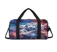 Galaxy Tigers - Bolsa deportiva con compartimento para zapatos, bolsa de fin de semana, viajes, gimnasio, organizador de equipaje para mujeres, hombres, niños y niñas
