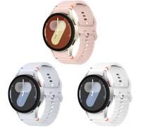 Galaxy Watch 7 Armband 20mm Silikon Uhrenarmband Sport Armbänder für Samsung Galaxy Watch 7 40mm 44mm/Galaxy Watch 5 Pro 45mm/Galaxy Watch 6 40mm 44mm/Galaxy Watch 6 Classic 43mm 47mm/Galaxy Watch 4