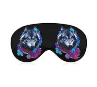 Galaxy Wolf Funny Sleep Eye Mask Soft Blindfold Eye Cover con correa ajustable Night Eyeshade para hombres y mujeres