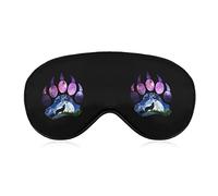 Galaxy Wolf Moon Soft Eye Masks con correa ajustable Ligero y cómodo con los ojos vendados para dormir
